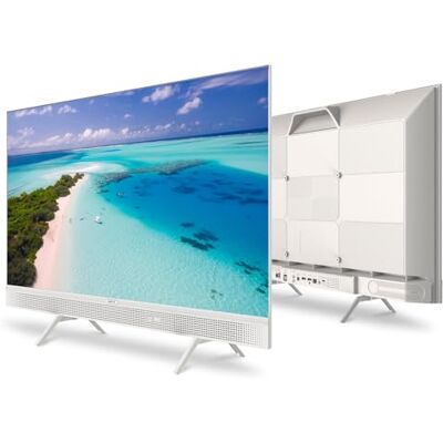 Metz Portable Smart TV 32 Pouces (80 cm), QLED, Google Television HDR 10 Haut-parleurs Puissants DBX TV Dolby Audio Chromecast Commande Vocale Google Assistant Tuner Power-C (32MQE7100 Blanc) - Publicité Metz Portable Smart TV 32 Pouces (80 cm), QLED, Google Television HDR 10 Haut-parleurs Puissants DBX TV Dolby Audio Chromecast Commande Vocale Google Assistant Tuner Power-C (32MQE7100 Blanc) - Publicité