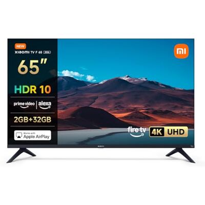 Xiaomi TV F 65, 165 cm (65 Pouces), 4K UHD, Smart TV, Fire OS8, Contrôle Vocal Alexa, HDR10, MEMC, 60Hz avec 120Hz Game Boost Mode, 2Go+32Go, Compatible avec Apple AirPlay - Publicité Xiaomi TV F 65, 165 cm (65 Pouces), 4K UHD, Smart TV, Fire OS8, Contrôle Vocal Alexa, HDR10, MEMC, 60Hz avec 120Hz Game Boost Mode, 2Go+32Go, Compatible avec Apple AirPlay - Publicité