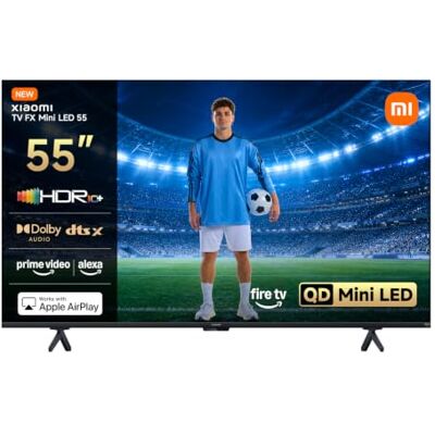 Xiaomi TV FX Mini LED 55" (140 cm) Smart TV QD-Mini LED 4K UHD Fire TV, 60 Hz avec Mode Jeux 120 Hz HDR10+, MEMC, DTS:X, AirPlay 2, Mode Filmmaker, Alexa - Publicité Xiaomi TV FX Mini LED 55" (140 cm) Smart TV QD-Mini LED 4K UHD Fire TV, 60 Hz avec Mode Jeux 120 Hz HDR10+, MEMC, DTS:X, AirPlay 2, Mode Filmmaker, Alexa - Publicité