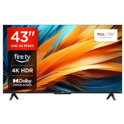 TCL 43PF650 43 Pouces 4K Ultra HD, HDR TV, Smart LED Fire TV (Dolby Vision, Dolby Atmos, DTS, HDR 10, Alexa intégré, Airplay2, Miracast) - Publicité TCL 43PF650 43 Pouces 4K Ultra HD, HDR TV, Smart LED Fire TV (Dolby Vision, Dolby Atmos, DTS, HDR 10, Alexa intégré, Airplay2, Miracast) - Publicité