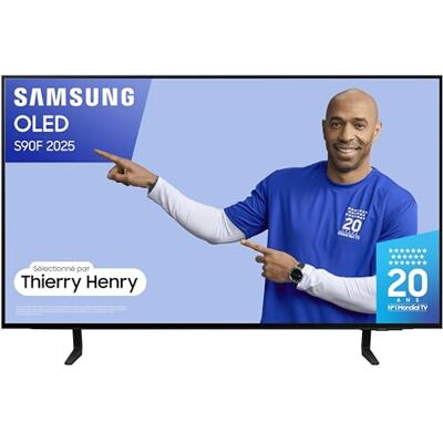 Samsung TV AI 42 Pouces OLED S90F 4K Smart TV, Processeur NQ4 AI Gen3, WiFi, OLED HDR+, Q-Symphony, OTS Lite, Gaming Hub, Bixby, Knox Security, Expérience Home Cinema pour Le Sport et Le Foot - Publicité Samsung TV AI 42 Pouces OLED S90F 4K Smart TV, Processeur NQ4 AI Gen3, WiFi, OLED HDR+, Q-Symphony, OTS Lite, Gaming Hub, Bixby, Knox Security, Expérience Home Cinema pour Le Sport et Le Foot - Publicité