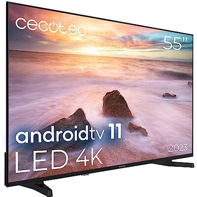 Cecotec TV LED 55" Smart TV A2 Series ALU20055. Résolution 4K UHD, Android 11, Frameless, MEMC, Dolby Vision, Dolby Atmos, HDR10, 2 Haut-parleurs 10W, Modèle 2023 - Publicité Cecotec TV LED 55" Smart TV A2 Series ALU20055. Résolution 4K UHD, Android 11, Frameless, MEMC, Dolby Vision, Dolby Atmos, HDR10, 2 Haut-parleurs 10W, Modèle 2023 - Publicité