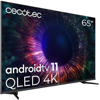 Cecotec QLED 65” Smart TV V1 + Série VQU11065. 4K UHD, Android 11, Frameles Design, MEMC, Dolby Vision and Atmos, Subwofer, HDR10, modèle 2023 - Publicité Cecotec QLED 65” Smart TV V1 + Série VQU11065. 4K UHD, Android 11, Frameles Design, MEMC, Dolby Vision and Atmos, Subwofer, HDR10, modèle 2023 - Publicité