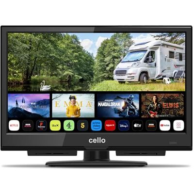 Cello Téléviseur Intelligent C1624WS 16" 12 V, WebOS, Bluetooth, Son Pitch Perfect, Prime Video, Apple TV, DAZN – Idéal pour Les Camping-Cars, Les camions et Les Bateaux, Petit écran 230 V - Publicité Cello Téléviseur Intelligent C1624WS 16" 12 V, WebOS, Bluetooth, Son Pitch Perfect, Prime Video, Apple TV, DAZN – Idéal pour Les Camping-Cars, Les camions et Les Bateaux, Petit écran 230 V - Publicité
