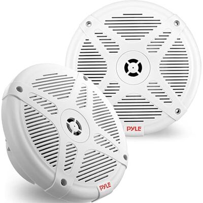 Pyle Haut-Parleur Marin 16,5 cm 2 Voies – Enceintes Étanches IPX4 600W pour Bateau et Extérieur, Design Bas Profil, Paire Blanche - Publicité Pyle Haut-Parleur Marin 16,5 cm 2 Voies – Enceintes Étanches IPX4 600W pour Bateau et Extérieur, Design Bas Profil, Paire Blanche - Publicité