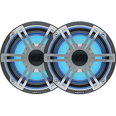 Hertz Hex 6.5 S-LD-G Paire de Haut-parleurs coaxiaux Marine 2 Voies 16,5 cm 6,5 pouces, LED RGB, 100 W crête, 50 W RMS, 4 ohms, 88 dB, IP65, grille Sport grise, résistants aux UV et au brouillard salin - Publicité Hertz Hex 6.5 S-LD-G Paire de Haut-parleurs coaxiaux Marine 2 Voies 16,5 cm 6,5 pouces, LED RGB, 100 W crête, 50 W RMS, 4 ohms, 88 dB, IP65, grille Sport grise, résistants aux UV et au brouillard salin - Publicité