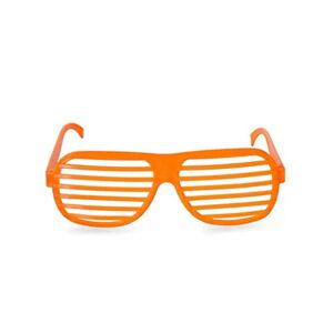 IEEDFJKK Enfants obturateur nuances lunettes de soleil rétro mode lunettes accessoires de déguisement Club décoration lunettes accessoire pour la fête, Orange - Publicité
