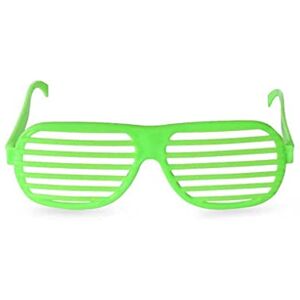 IEEDFJKK Enfants obturateur nuances lunettes de soleil rétro mode lunettes accessoires de déguisement Club décoration lunettes accessoire pour la fête, Vert - Publicité