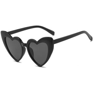 Tainrunse Lunettes de soleil en forme de cœur vintage unique avec verres à haute translucidité, lunettes de soleil tendance rétro décoratives, lunettes de soleil pour cosplay noir - Publicité