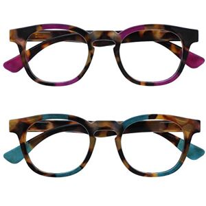 Lunettes de lecture Opulize Ava - 2 pcs, Violet, Turquoise - Unisexe - Publicité Lunettes de lecture Opulize Ava - 2 pcs, Violet, Turquoise - Unisexe - Publicité
