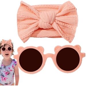 Nœuds de bandeau pour bébés filles, nœuds de bandeau pour nouveau-né, Lunettes et bandeaux pour bébés, Ensemble de lunettes de soleil avec bandeaux à nœuds pour bébé fille, jolis bandeaux - Publicité