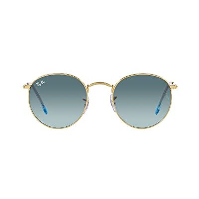 Ray-Ban Lunettes de soleil unisexe ROND METAL 001/3M couleur or bleu lentille taille 50 mm, bleu - Publicité Ray-Ban Lunettes de soleil unisexe ROND METAL 001/3M couleur or bleu lentille taille 50 mm, bleu - Publicité