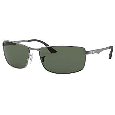 Ray-Ban Rayban homme 0RB3498 004/71 61 Montures de lunettes, Gris (Gunmetal/Green) - Publicité Ray-Ban Rayban homme 0RB3498 004/71 61 Montures de lunettes, Gris (Gunmetal/Green) - Publicité