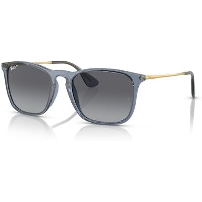 Ray-Ban RB4187 Chris 6592T3 Lunettes de soleil unisexes, Bleu transparent/gris ombré, 54/18/145 - Publicité Ray-Ban RB4187 Chris 6592T3 Lunettes de soleil unisexes, Bleu transparent/gris ombré, 54/18/145 - Publicité