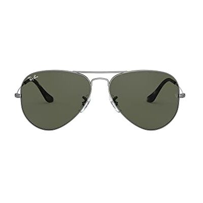Ray-Ban mixte adulte Aviator Lunettes de soleil, Gris, 62 mm - Publicité Ray-Ban mixte adulte Aviator Lunettes de soleil, Gris, 62 mm - Publicité