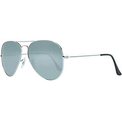 Ray-Ban Aviator Large II Argent Gris Miroité Argent - Publicité Ray-Ban Aviator Large II Argent Gris Miroité Argent - Publicité
