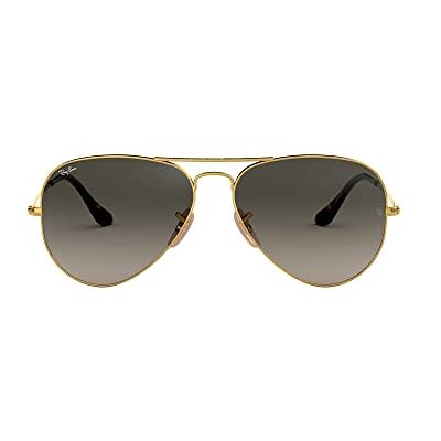 Ray-Ban Aviator Lunettes de soleil Aviator en métal RB3025 62 mm, or (verres dégradés gris) - Publicité Ray-Ban Aviator Lunettes de soleil Aviator en métal RB3025 62 mm, or (verres dégradés gris) - Publicité