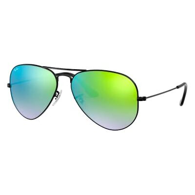 Ray-Ban Aviator RB3025 Aviator Lunettes de soleil en métal 62 mm, noir (Greeen Flash Lenses) - Publicité Ray-Ban Aviator RB3025 Aviator Lunettes de soleil en métal 62 mm, noir (Greeen Flash Lenses) - Publicité