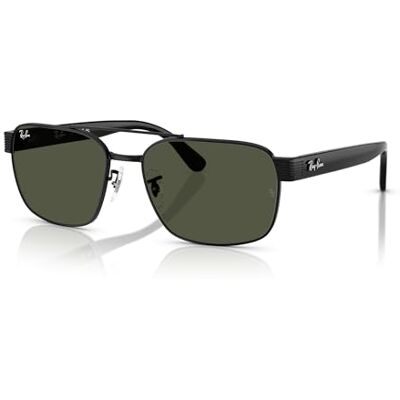 Ray-Ban Lunettes de soleil carrées , noir/vert, 58 mm - Publicité Ray-Ban Lunettes de soleil carrées , noir/vert, 58 mm - Publicité