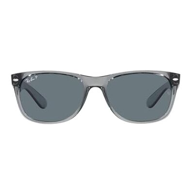 Ray-Ban Rb2132 Lunettes de Soleil, Gris Transparent/Bleu foncé, polarisé, 55 mm Femmes - Publicité Ray-Ban Rb2132 Lunettes de Soleil, Gris Transparent/Bleu foncé, polarisé, 55 mm Femmes - Publicité