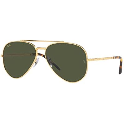 Ray-Ban 0rb3625 Lunettes de Soleil, Doré/Vert, 58 Mixte - Publicité Ray-Ban 0rb3625 Lunettes de Soleil, Doré/Vert, 58 Mixte - Publicité