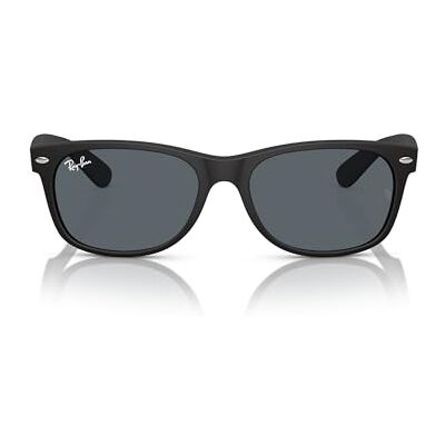 Ray-Ban Lunettes de soleil unisexes Rb2132 New Wayfarer, Caoutchouc noir/bleu, 55 mm - Publicité Ray-Ban Lunettes de soleil unisexes Rb2132 New Wayfarer, Caoutchouc noir/bleu, 55 mm - Publicité