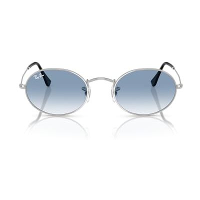 RAY-BAN Lunettes de soleil ovales unisexes Argent/Clear Gradient Blue, 51 mm, Argent - Publicité RAY-BAN Lunettes de soleil ovales unisexes Argent/Clear Gradient Blue, 51 mm, Argent - Publicité