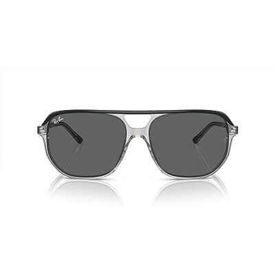 Ray-Ban Bill One, Lunettes de Soleil Mixte, Gris foncé sur Transparent/Gris foncé, 60 mm - Publicité Ray-Ban Bill One, Lunettes de Soleil Mixte, Gris foncé sur Transparent/Gris foncé, 60 mm - Publicité