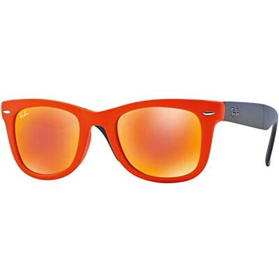 Ray-Ban Wayfarer Folding Lunettes de Soleil, Orange (601969), 54 mm Mixte - Publicité Ray-Ban Wayfarer Folding Lunettes de Soleil, Orange (601969), 54 mm Mixte - Publicité