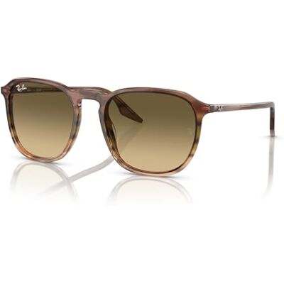 Ray-Ban Lunettes de soleil unisexe Marron rayé/marron 55/20/145, Classique, Garantie internationale de 2 ans - Publicité Ray-Ban Lunettes de soleil unisexe Marron rayé/marron 55/20/145, Classique, Garantie internationale de 2 ans - Publicité