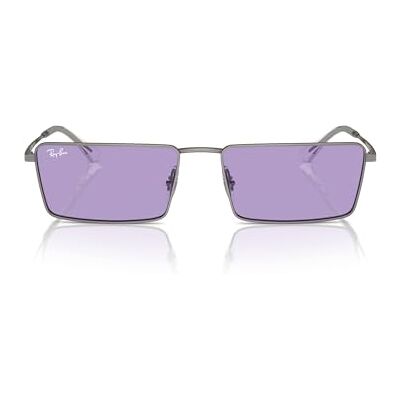 Ray-Ban Rb3741 Emy Lunettes de soleil rectangulaires, Plomize/Violet, 59 mm - Publicité Ray-Ban Rb3741 Emy Lunettes de soleil rectangulaires, Plomize/Violet, 59 mm - Publicité
