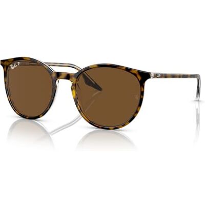 Ray-Ban Lunettes de soleil rondes , Havane sur transparent/marron polarisé, 51 mm - Publicité Ray-Ban Lunettes de soleil rondes , Havane sur transparent/marron polarisé, 51 mm - Publicité