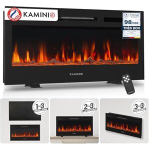 Cheminée électrique Kaminio Marlon - 3 en 1 avec chauffage, effet de flamme 3D, 12 couleurs de flamme - 36 pouces - Publicité Cheminée électrique Kaminio Marlon - 3 en 1 avec chauffage, effet de flamme 3D, 12 couleurs de flamme - 36 pouces - Publicité