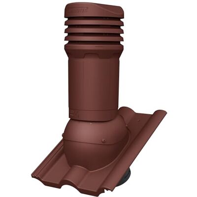 Parotec Cheminée de ventilation isolée DN 125 mm pour BMI Monier Frankfurter Rouge pour tuiles Benders Mecklenburger, ventilation passive, RAL 3009 - Publicité Parotec Cheminée de ventilation isolée DN 125 mm pour BMI Monier Frankfurter Rouge pour tuiles Benders Mecklenburger, ventilation passive, RAL 3009 - Publicité