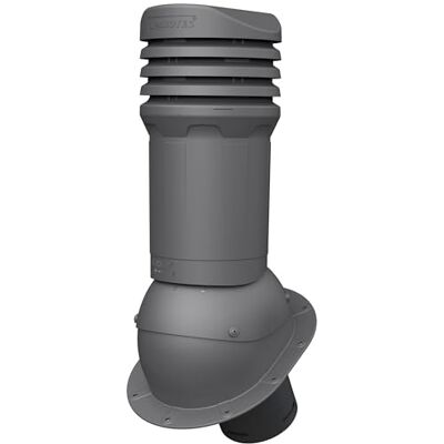 Parotec Cheminée de ventilation DN 125 mm passive pour toit plat Graphite RAL 7024, Pour tôle trapézoïdale, tôle à double pli - Publicité Parotec Cheminée de ventilation DN 125 mm passive pour toit plat Graphite RAL 7024, Pour tôle trapézoïdale, tôle à double pli - Publicité
