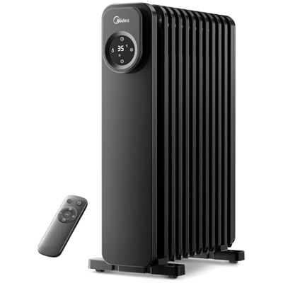 Midea Radiateur à Bain D'huile, 2300W, 11 Ailettes, Télécommande, Noir Chauffage Rapide, 3 Niveaux 1000/1300/2300W, Minuterie 24h, Écran Tactile LED, Silencieux, Protection Surchauffe - Publicité Midea Radiateur à Bain D'huile, 2300W, 11 Ailettes, Télécommande, Noir Chauffage Rapide, 3 Niveaux 1000/1300/2300W, Minuterie 24h, Écran Tactile LED, Silencieux, Protection Surchauffe - Publicité