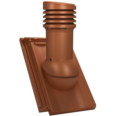 Parotec Cheminée de ventilation DN 125 mm pour Creaton Koda Rouge Brique RAL 8004, évacuation des condensats, ventilation passive, réglable - Publicité Parotec Cheminée de ventilation DN 125 mm pour Creaton Koda Rouge Brique RAL 8004, évacuation des condensats, ventilation passive, réglable - Publicité