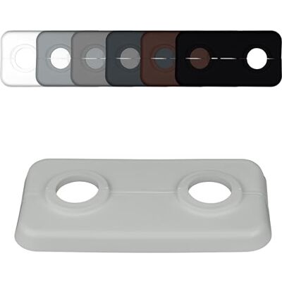 FUX Rosace radiateur cache-tuyau, 15mm, double, polypropylène Habille proprement les sorties de tuyaux de chauffage, pose clipsable sans outil, Gris clair - Publicité FUX Rosace radiateur cache-tuyau, 15mm, double, polypropylène Habille proprement les sorties de tuyaux de chauffage, pose clipsable sans outil, Gris clair - Publicité