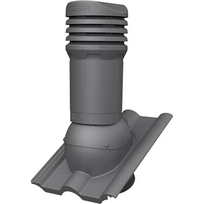 Parotec Cheminée ventilation DN 125 mm pour BMI Monier Frankfurter Graphite pour tuiles Benders Mecklenburger, ProDach Doppelrömer, ventilation passive, évacuation des condensats, RAL 7024 - Publicité Parotec Cheminée ventilation DN 125 mm pour BMI Monier Frankfurter Graphite pour tuiles Benders Mecklenburger, ProDach Doppelrömer, ventilation passive, évacuation des condensats, RAL 7024 - Publicité