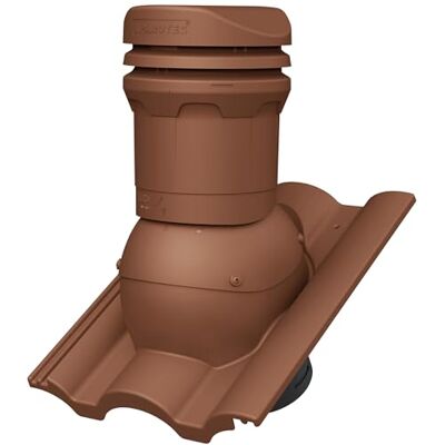 Parotec Cheminée de ventilation DN 125 mm hauteur 325 mm pour Monier TAUNUS RAL8004 Rouge brique – pour tuiles de toit, ventilation de toit passive, hauteur basse, - Publicité Parotec Cheminée de ventilation DN 125 mm hauteur 325 mm pour Monier TAUNUS RAL8004 Rouge brique – pour tuiles de toit, ventilation de toit passive, hauteur basse, - Publicité