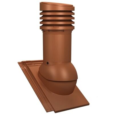 Parotec Cheminée de ventilation DN 125mm pour Koramic Orea 9 RAL8004 Rouge brique évacuation des condensats, ventilation passive, réglable - Publicité Parotec Cheminée de ventilation DN 125mm pour Koramic Orea 9 RAL8004 Rouge brique évacuation des condensats, ventilation passive, réglable - Publicité