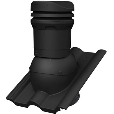 Parotec Cheminée de ventilation DN 125mm hauteur 325mm pour BMI Monier FRANKFURTER RAL 9005 Noir – pour tuiles de toit BENDERS MECKLENBURGER, ventilation de toit passive, hauteur basse, - Publicité Parotec Cheminée de ventilation DN 125mm hauteur 325mm pour BMI Monier FRANKFURTER RAL 9005 Noir – pour tuiles de toit BENDERS MECKLENBURGER, ventilation de toit passive, hauteur basse, - Publicité