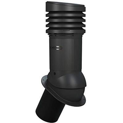 Parotec Cheminée de ventilation isolée DN150 mm passive pour toit plat Noir RAL 9005, pour tôle trapézoïdale, tôle à double pli - Publicité Parotec Cheminée de ventilation isolée DN150 mm passive pour toit plat Noir RAL 9005, pour tôle trapézoïdale, tôle à double pli - Publicité
