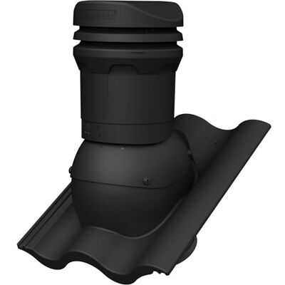 Parotec Cheminée de ventilation DN 125 mm hauteur 325 mm pour BENDERS PALEMA S RAL 9005 Noir – pour tuiles de toit, ventilation de toit passive, hauteur basse, - Publicité Parotec Cheminée de ventilation DN 125 mm hauteur 325 mm pour BENDERS PALEMA S RAL 9005 Noir – pour tuiles de toit, ventilation de toit passive, hauteur basse, - Publicité