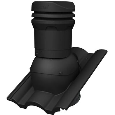Parotec Cheminée de ventilation DN 125 mm hauteur 325 mm pour Monier TAUNUS RAL9005 Noir – pour tuiles de toit, ventilation de toit passive, hauteur basse, - Publicité Parotec Cheminée de ventilation DN 125 mm hauteur 325 mm pour Monier TAUNUS RAL9005 Noir – pour tuiles de toit, ventilation de toit passive, hauteur basse, - Publicité