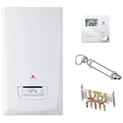 Saunier Duval ThemaPlus Condens F25 Chaudière Gaz Murale à Condensation Chauffage + ECS A+++ Incl. Dossier+Ventouse+Thermostat Excontrol E7 - Publicité Saunier Duval ThemaPlus Condens F25 Chaudière Gaz Murale à Condensation Chauffage + ECS A+++ Incl. Dossier+Ventouse+Thermostat Excontrol E7 - Publicité