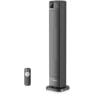 Midea Radiateur Céramique PTC 2000W avec Thermostat et Télécommande, Gris - Publicité Midea Radiateur Céramique PTC 2000W avec Thermostat et Télécommande, Gris - Publicité