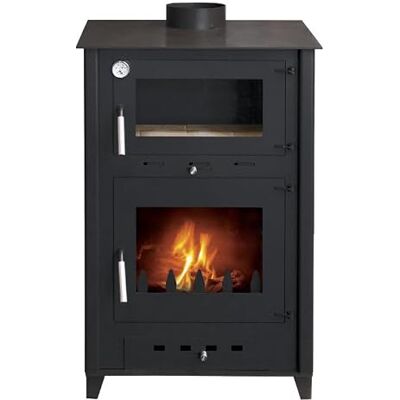 Interstoves Poêle à bois avec four Rosa 10 Bûches 50cm Noir - Publicité Interstoves Poêle à bois avec four Rosa 10 Bûches 50cm Noir - Publicité