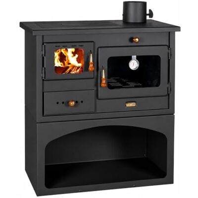 Prity 1 Poêle à bois, cuisinière, 10 Kw, brûleur à bûches en fonte - Publicité Prity 1 Poêle à bois, cuisinière, 10 Kw, brûleur à bûches en fonte - Publicité