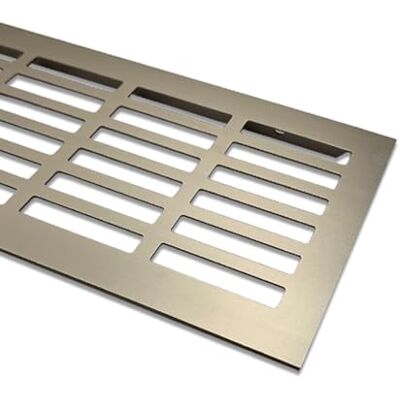 PRIOstahl Grille d'aération en aluminium 100 mm x 500 mm Couleur: acier inoxydable brossé Grille d'aération Alu Tôle à nervures Grille de ventilation Grille de chauffage Grille de ventilation - Publicité PRIOstahl Grille d'aération en aluminium 100 mm x 500 mm Couleur: acier inoxydable brossé Grille d'aération Alu Tôle à nervures Grille de ventilation Grille de chauffage Grille de ventilation - Publicité